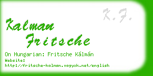 kalman fritsche business card